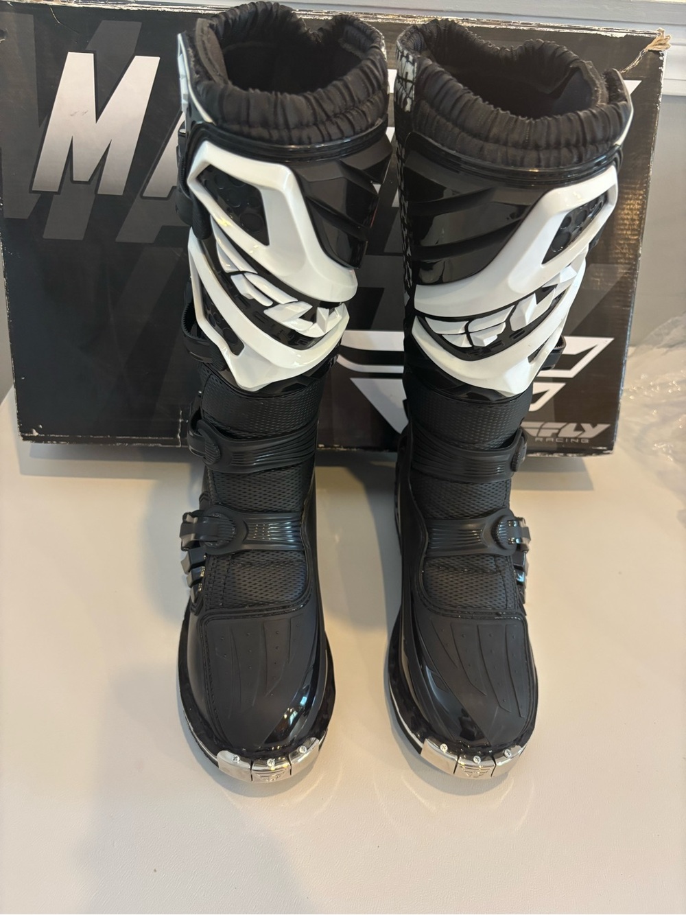 Maverick FLY Black and Red MX Boot Box
